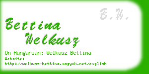 bettina welkusz business card